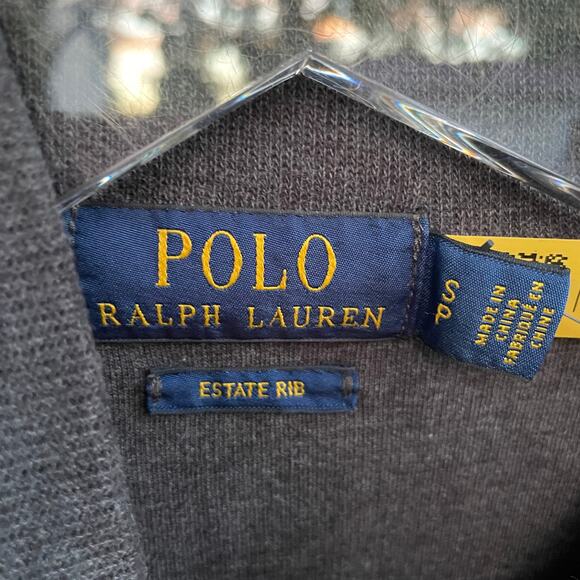 Polo Ralph Lauren Pullover Sweater 1/4 Zip Classics Mock Neck Gray Small NWT - Picture 7 of 8